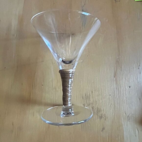 Set Of 4 Carl Auböck MCM Glasses w/ Cane Wrapped Stems Cordial Martini HTF READ - Picture 3 of 8